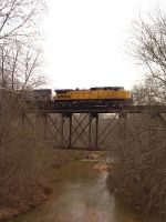UP 9811 crossing Big Lazar Creek